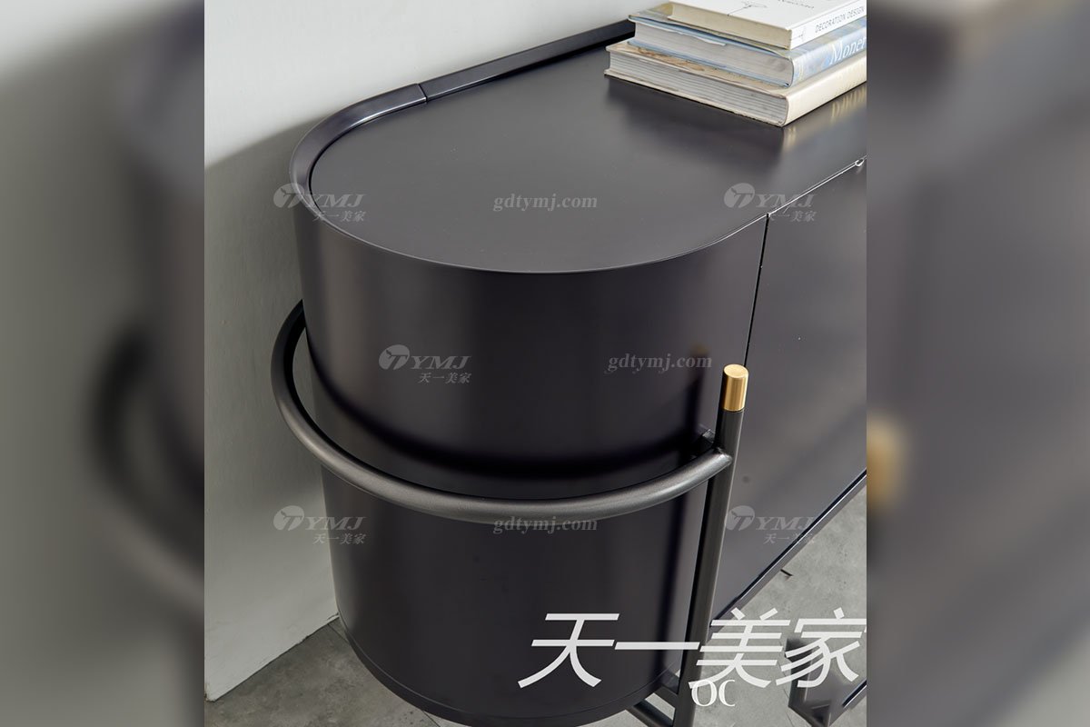 极简风格家具黄瓜视频免费版下载官网别墅会所大宅简约E0级环保板黑色餐边柜WD601餐边柜细节